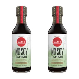 San-J - No Soy Tamari - Specially Brewed Soy Sauce Alternative - 10 oz. Bottles - 2 Pack