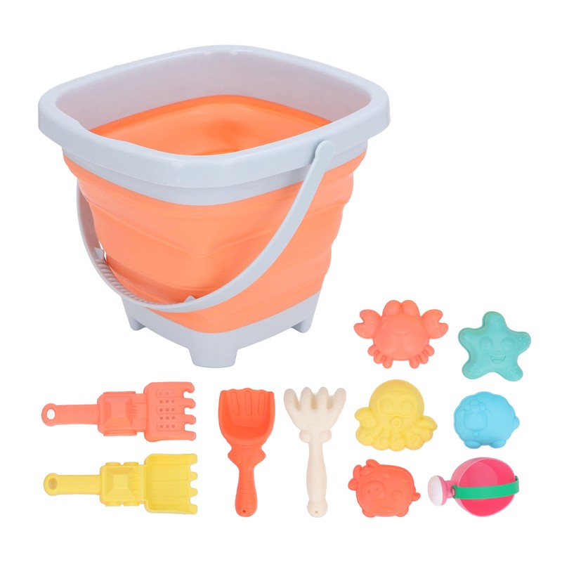 11Pcs Children Sandpit Toy Interactive Educational Reliable Sand Mold Rake
