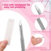 2-in-1 Cuticle Sticks, Stainless Steel Cuticle Pusher Tool with 10