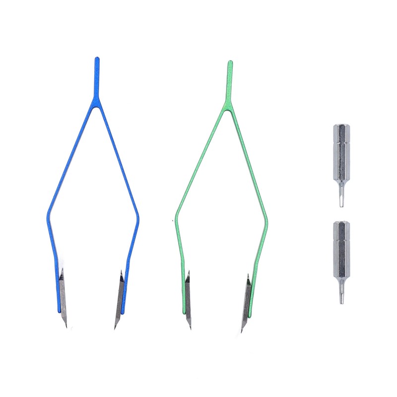 2PCS V Shape Spring Bar Tweezers Professional Alloy Steel Watch