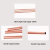 Eoiips Copper Round Tube 3/4”OD x 43/64”ID (17-19mm) Straight Copper
