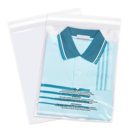 WEPOLY - 9" x 12" (500 Count) Self Seal Clear Poly Bags with Suffocation Warning for Packaging, Shipping, Clothing, Shirts & FBA - Resealable Adhesive