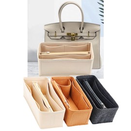 Lckaey Purse Organizer for Hermes birkin bag 25 Felt organizer insert Y013grey-S