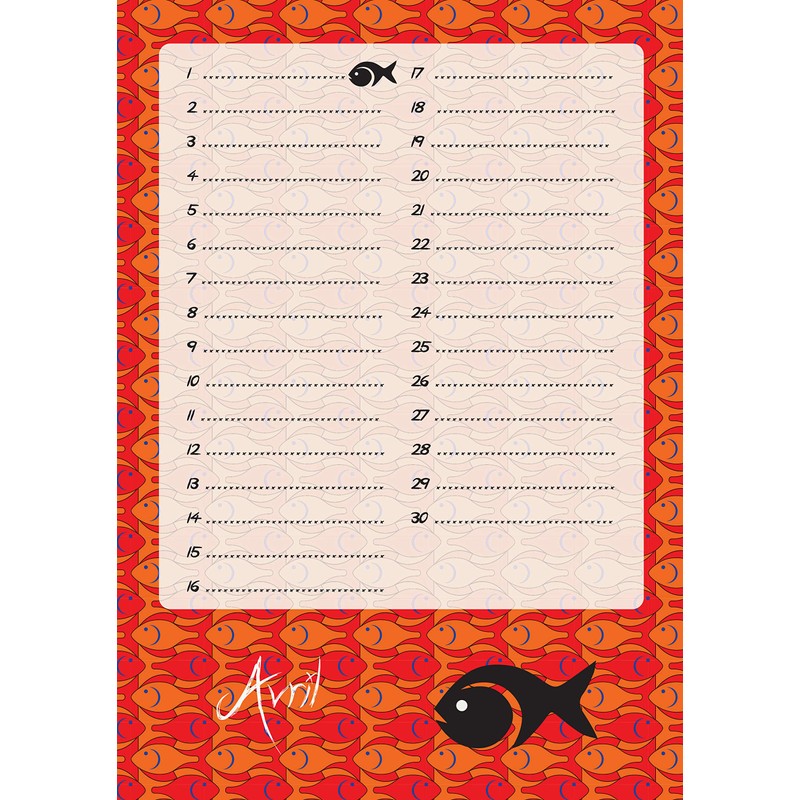 Perpetual Birthday Calendar - Birthday Gift - 14 Pages Spiral