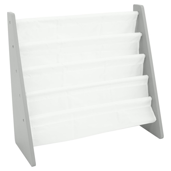 Humble Crew 4-Tier Kids Bookshelf, Grey Wood/White - Premium Book