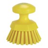 Vikan 38856 Hand-Held Scrub Brush, Polypropylene, Polyester Bristle, 5", Yellow