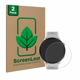 ScreenLeaf Garmin Forerunner 55 [Sustainable Screen Protector] Clear Anti-Scratch Pack of 2