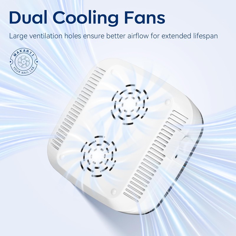 Makartt Nail Dust Collector: 60W Professional Nail Fan Dust Collector