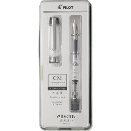 PRERA Iro-Ai Pilot Fountain Pen Transparent Black Calligraphy Nib P-FPR-1-TB-CM With Original Stylus Ballpoint Touch Pen