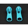 ZIpper Zip Upcycling Earrings Ear Studs Earstuds Miniblings Turquoise Round