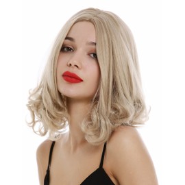 WIG ME UP - YZF-4369-16/26/613 Women's Short Bob Longbob Wig Straight Curly Lace Blonde Light Blonde Mix
