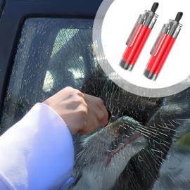 Homaisson 2 PCS Car Window Breaker, 2 in 1 Window Breaker & Seatbelt Cutter, Emergency Escape Tool, Aluminum Alloy Glass Breaking Tool for Vehicle Safety