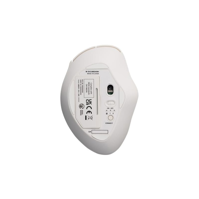 Elecom M-SH21MBSKXWH Mouse SHELLPHA Wireless Multi, 5 Buttons, Small, Antibacterial,