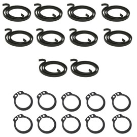 Universal Hardware Door Handle Springs Replacement Kit, 10 Springs and 10 Circlips (2.5 Turns, 3mm Thick)
