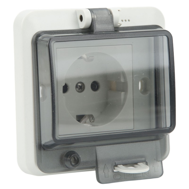 Standard IP66 Waterproof Wall Outlet Wall Mounted Concealed Plug Adapter