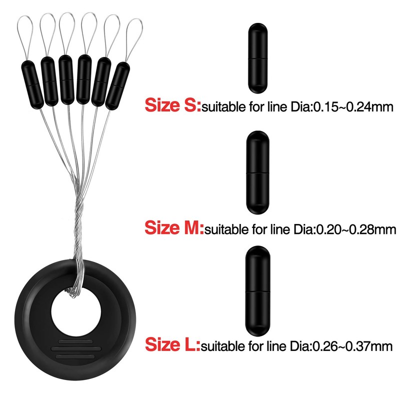 Outus 1200 Pcs Fishing Bobber Stopper Fishing Rubber Bobber Beads