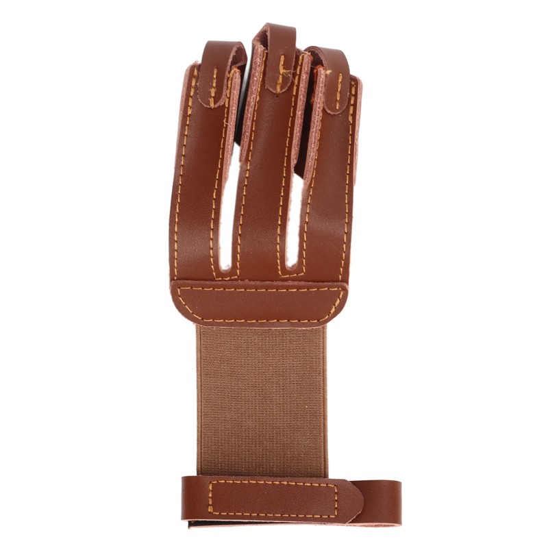 Archery Glove Cowhide Protective 3 Finger Guard Finger Tab Glove