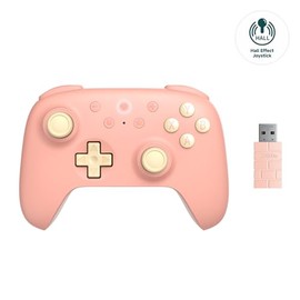 8Bitdo Ultimate 2C Wireless Controller for Windows PC and Android, with 1000Hz Polling Rate, Hall Effect Sensing Joysticks and Hall Triggers, and Remappable L4/R4 Bumpers (Pink)