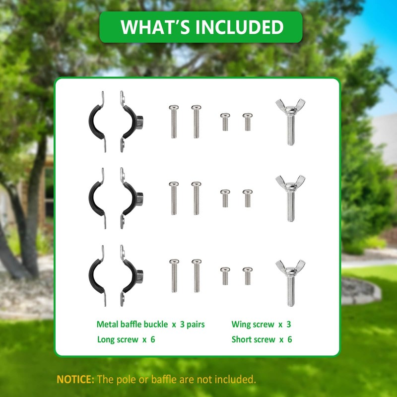 Metal Squirrel Baffle Bracket for Bird Feeder Pole, Heavy Duty