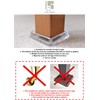 40x40mm Clear Furniture Cups, Pack of 4 Carpet Protectors for