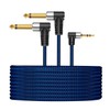 LDKCOK 3.5mm 1/8" Dual 6.35mm 1/4" TS Mono Stereo Y