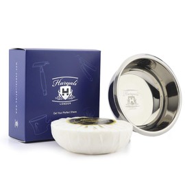 Stainless Steel Shaving Bowl with Shaving Soap Perfect for All Types of Shaving