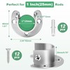 Closet Rod Bracket, Heavy Duty Closet Rod Holders, 1 Inch