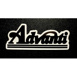 Advanti Racing Wheels Sticker Gloss Finish. Approx Size: 2-7/8”X 1-1/4”.