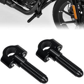 KEMIMOTO Folding CNC Highway Pegs Universal Fit 7/8"-1.25" Crash Bar Footpegs Compatible with Ninja 500 400 Tenere 700 TW200 22mm-32mm Motorcycle Highway Footrest for Sport Bike Dual Sport Adventure
