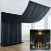 20ftx20ft Black Backdrop Ceiling Drapes,4Panels 20ft Height Wrinkle Free Tent