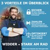 WIDDER Bicycle Lock with Combination Code [Extra Large Number Wheels,