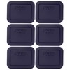 Pyrex 7213-PC 1.9 Cup Dark Blue Rectangle Plastic Food Storage