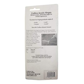 Clear Acrylic Plasti-Hinge 1-3/4" X 1-1/2" 2 Pair Pack