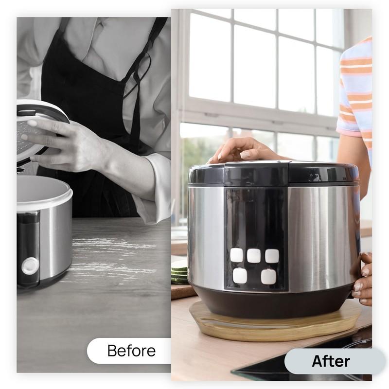 Ibyx Elegant Round Sliding Tray for Your Pressure Cooker, Air