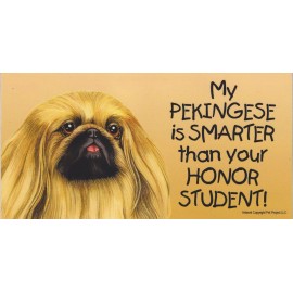 My PEKINGESE tan is Smarter than your HONOR STUDENT car magnet 4x8 dog breed