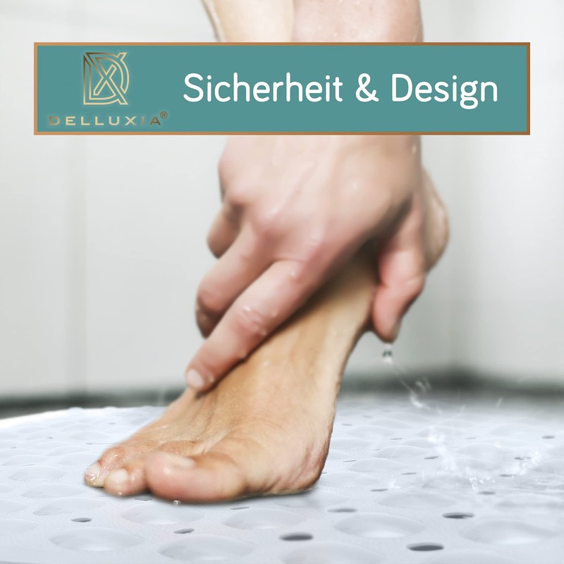 Delluxia Shower Mat Non-Slip 53 x 53 cm Including 2