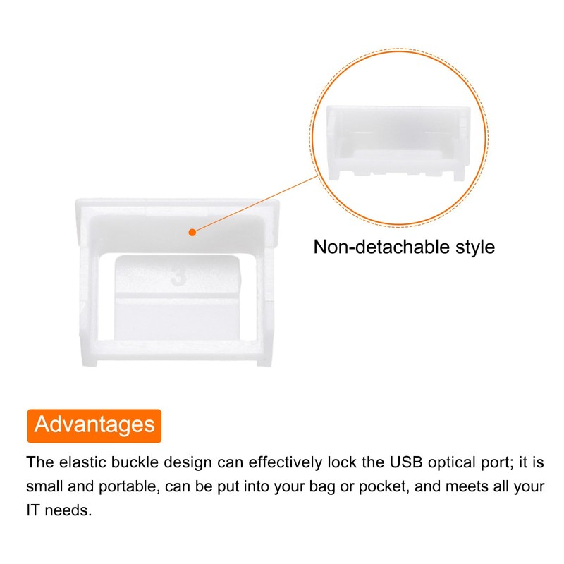 QUARKZMAN Port Blocker PC Locking USB Port/Dust PC Blocker White