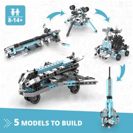 Engino - STEM Heroes Toys | Learning About: Space Exploration - Building Toy & Learning Activities & Experiments (5 Models Options) | Perfect for Home Learning