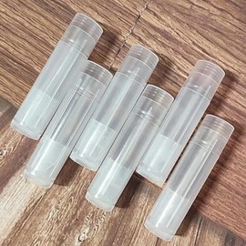Poemtian Empty Lipstick Containers Clear Lip Balm Tubes 5g Plastic Transparent Empty Lipstick Container with Cap for Making Lipstick (30)