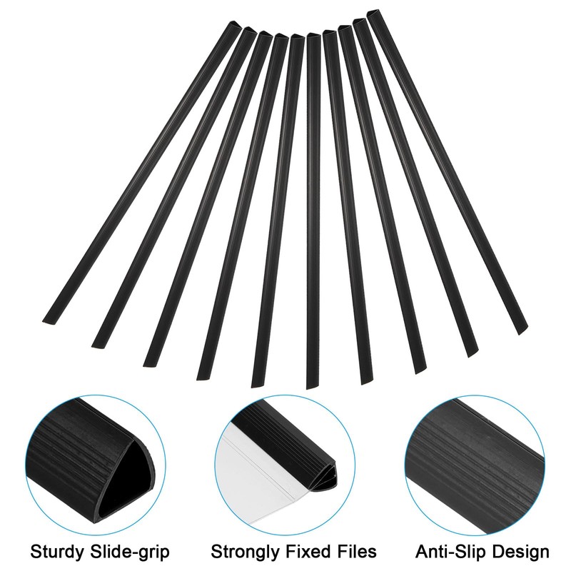 PATIKIL 10 PCS 10mm Binding Bars Plastic Binding Bars Slide