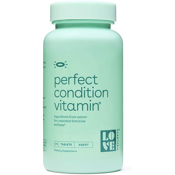 Love Wellness Perfect Condition Vitamin - Helps Support Vaginal Health - 30 Day Supply - Provides Healthy Candida Yeast Balance - with Coconut Oil, Turmeric, Boron - Safe & Effective Daily Supplement