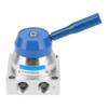 G1/4" Thread 3 Position 4 Way Aluminium Alloy Pneumatic Hand