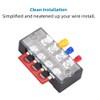 73Pcs(6Sets) Terminal Block Set, 6Pcs 4 Positions 600V 25A Dual