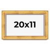 20x11 Shadow Box Gold Leaf Beveled Display Frame | Solid