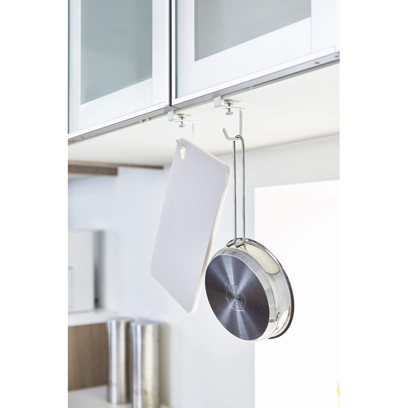 Yamazaki Industries 4723 Under Cabinet Hangers, Set of 2, White,