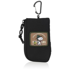 Snoopy 0363 Key Case, Pass Case, Key, Pass Pouch, Reel, Carabiner, Key Hook, Commute, Environmentally Friendly, R-PET Fabric, Smart Key, For Cars, Bicycles, Commutes to Work or School, Women's, Men's