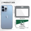 1 Pcs ID Badge Holder with Double-Sided Windows Horizontal Hard