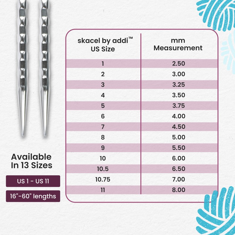 addi Rocket2 [Squared] Circular Knitting Needles - 40 Inch, US