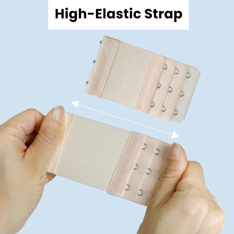 Gallipower 12Pcs Women Bra Extenders,Bra Strap Extender,Soft Stretchy Back Adjustable