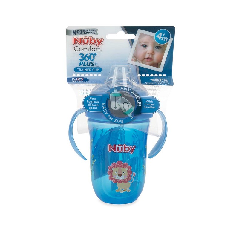 Nuby 360 2 Handle Comfort Cup, Boy, 9 Ounce, 1